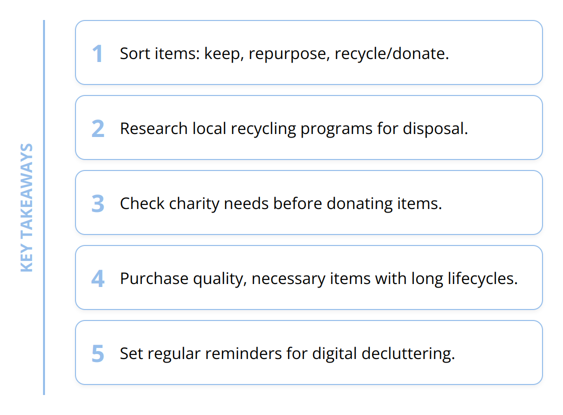 Key Takeaways - How to Strategize Your Eco Decluttering
