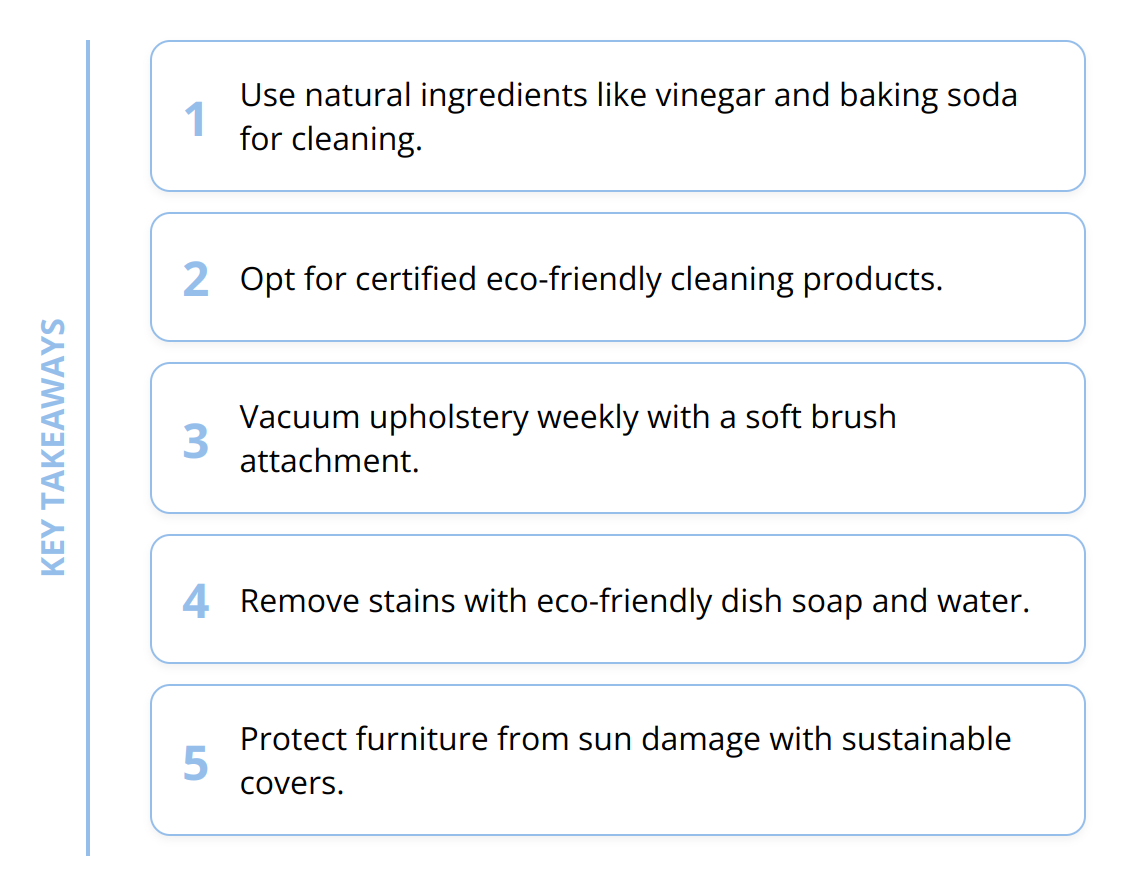 Key Takeaways - How to Care for Upholstery the Green Way