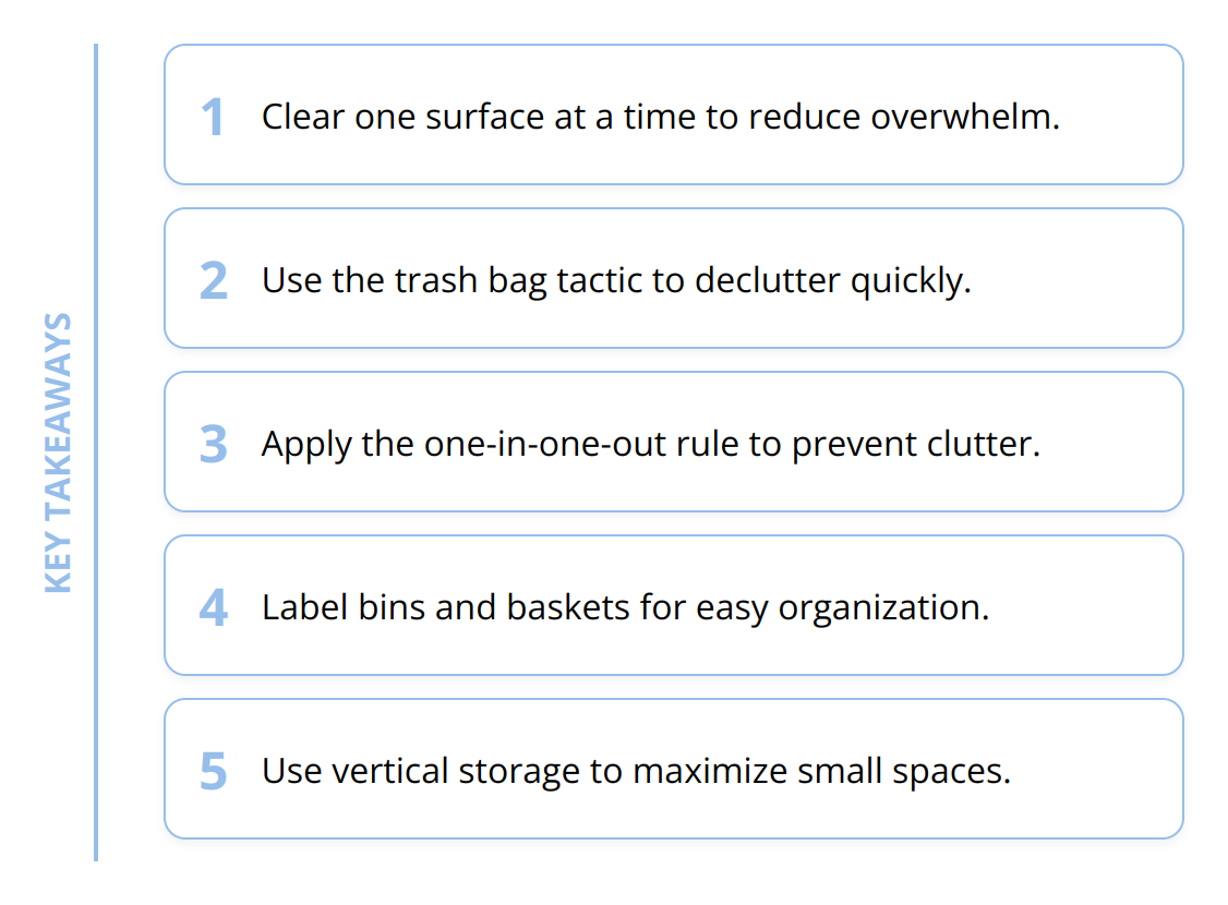 Key Takeaways - Quick Decluttering Methods: Practical Tips