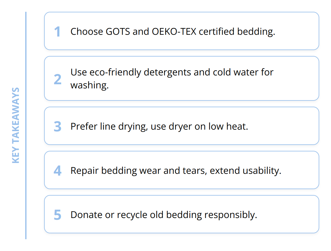 Key Takeaways - How to Care for Your Bedding Sustainably