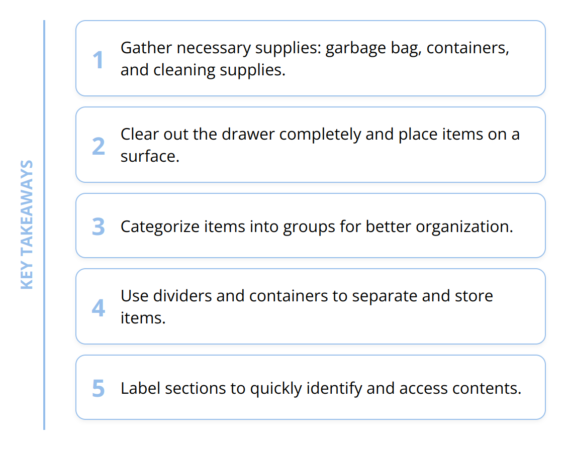 Key Takeaways - How to Fix Your Junk Drawer Efficiently