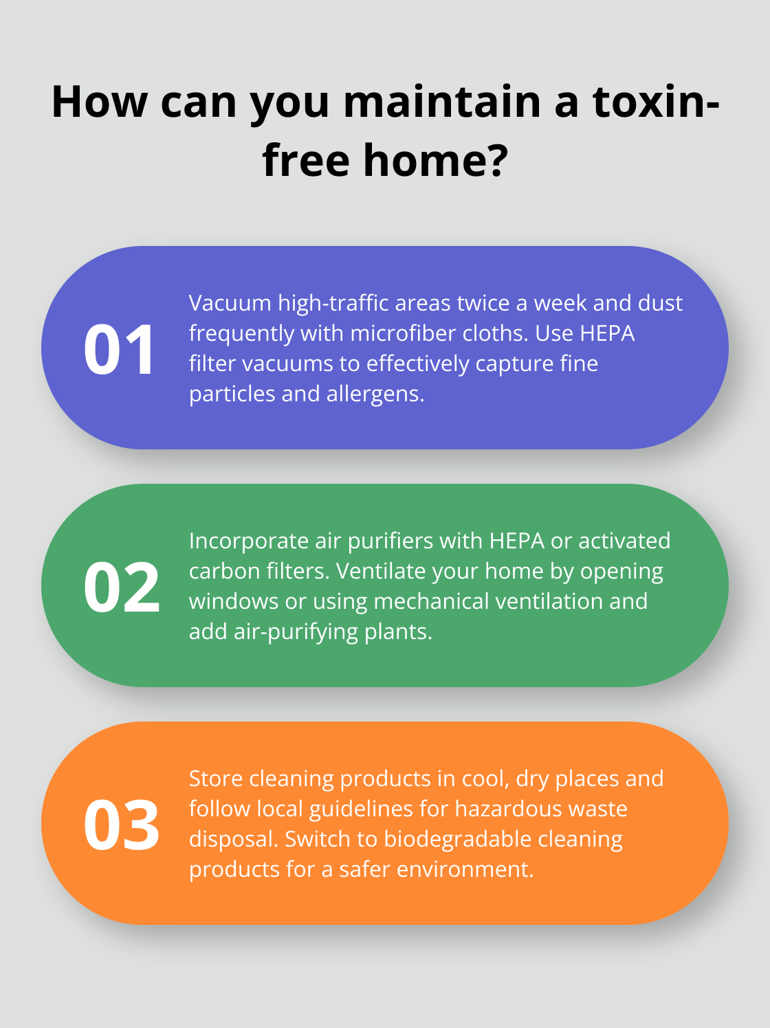 Fact - How can you maintain a toxin-free home?